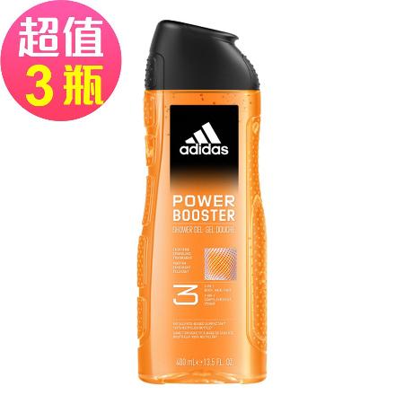 愛迪達男性三合一潔顏洗髮沐浴露(極限釋放)x3罐組(400ml/罐)🌞90D007